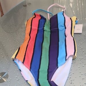 My Swim Bidy Colorful Vertical Stripe One-Piece Swimsuit